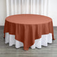 90" Terracotta (Rust) Seamless Square Polyester Table Overlay