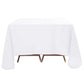 90"x90" White Seamless Premium Polyester Square Tablecloth - 220GSM