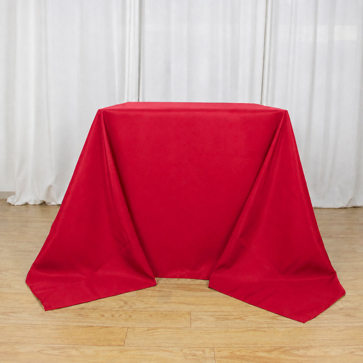 90"x90" Wine Seamless Premium Polyester Square Tablecloth - 220GSM