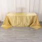 Champagne satin stripe seamless rectangular tablecloth 90"x132