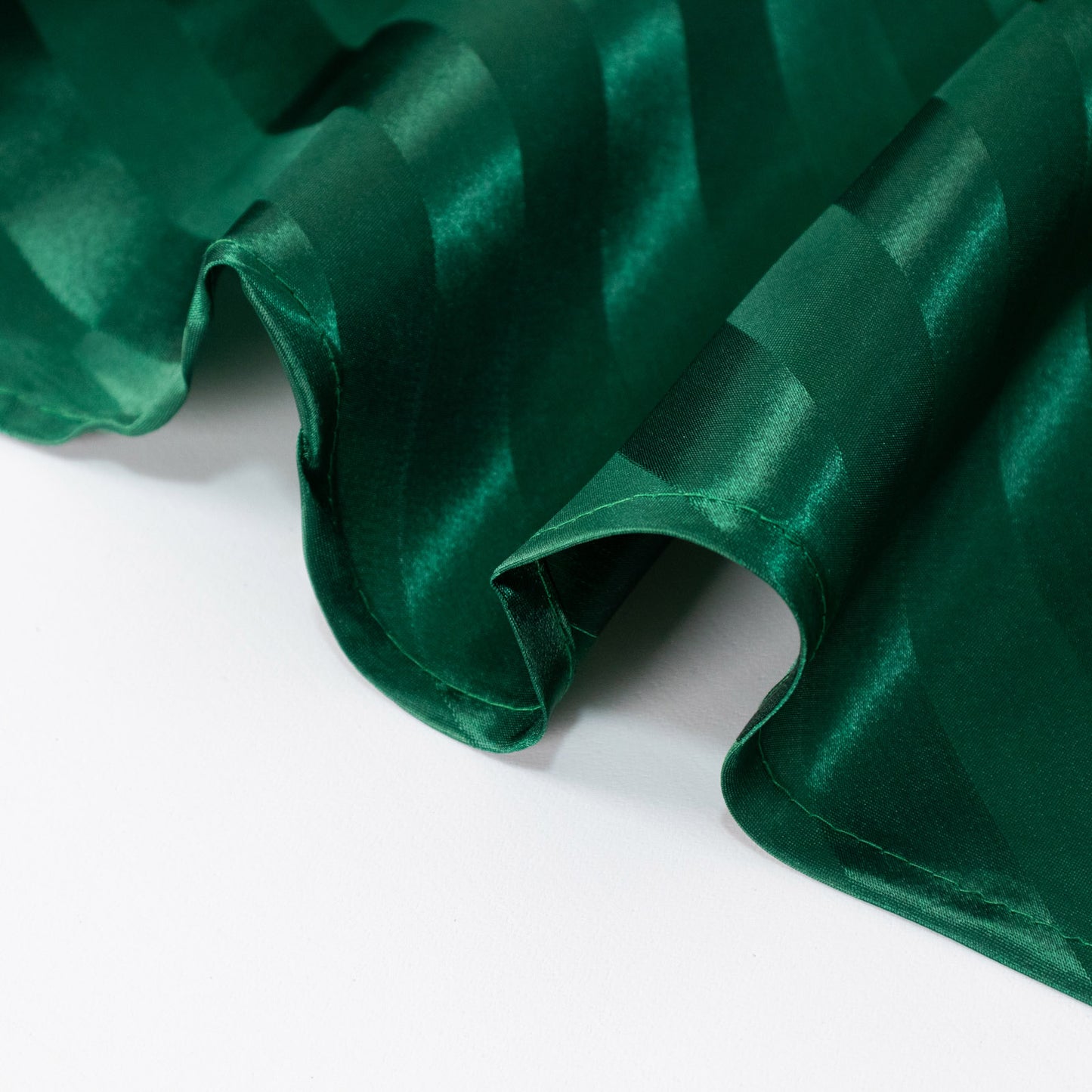 Hunter Emerald Green Satin Stripe Tablecloth