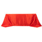 Red satin stripe tablecloth, 90"x132", seamless design.