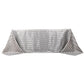 Silver satin stripe rectangular tablecloth, 90"x132".