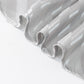Silver satin stripe tablecloth, 90"x132", seamless rectangular design.