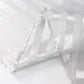 Silver satin stripe tablecloth, 90"x132", seamless design.