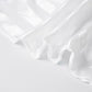 White satin stripe tablecloth, 90"x132", seamless design.