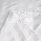 White satin stripe rectangular tablecloth
