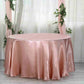 108" Dusty Rose Seamless Satin Round Tablecloth