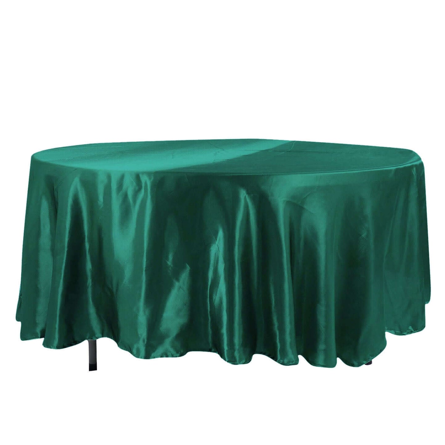 Hunter Emerald Green 108 Inch Satin Round Tablecloth