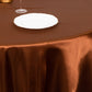 120" Cinnamon Brown Smooth Seamless Satin Round Tablecloth