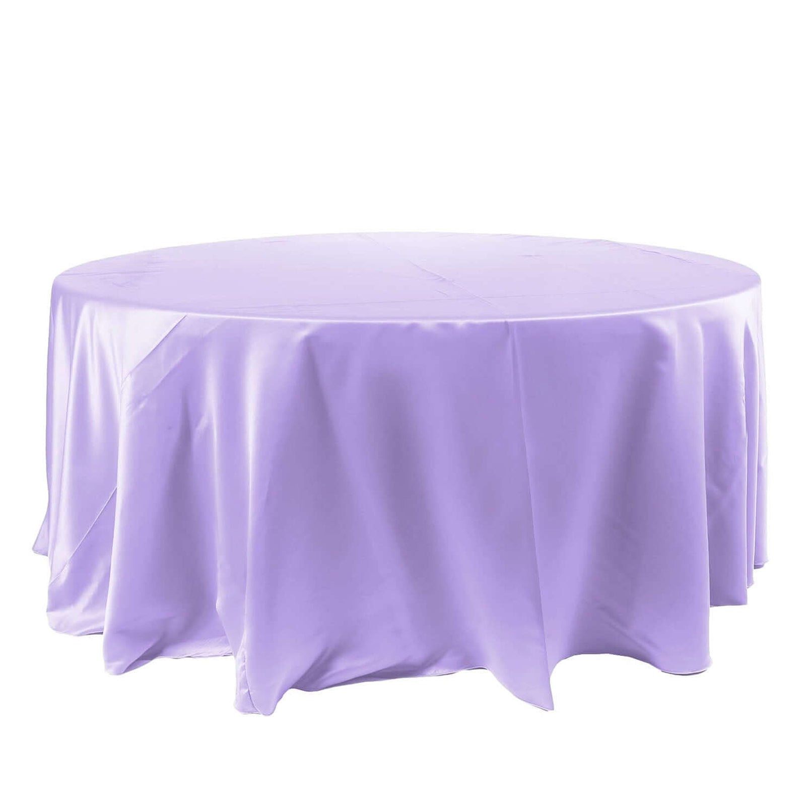 120inch Lavender Lilac Seamless Satin Round Tablecloth