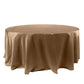 120inch Taupe Smooth Satin Round Tablecloth