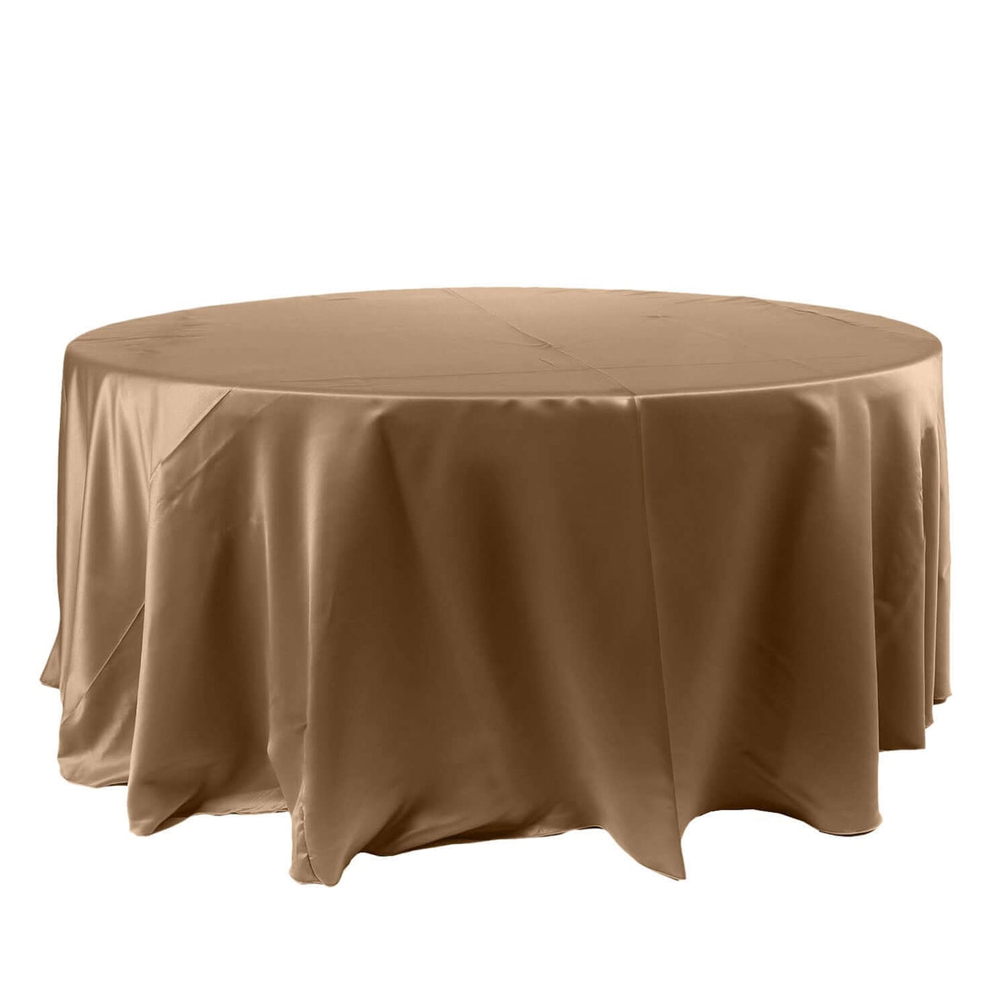 120inch Taupe Smooth Satin Round Tablecloth