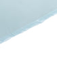 132" Light Blue Seamless Satin Round Tablecloth for 6 Foot Table With Floor-Length Drop