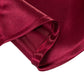 132" Burgundy Seamless Satin Round Tablecloth for 6 Foot Table With Floor-Length Drop