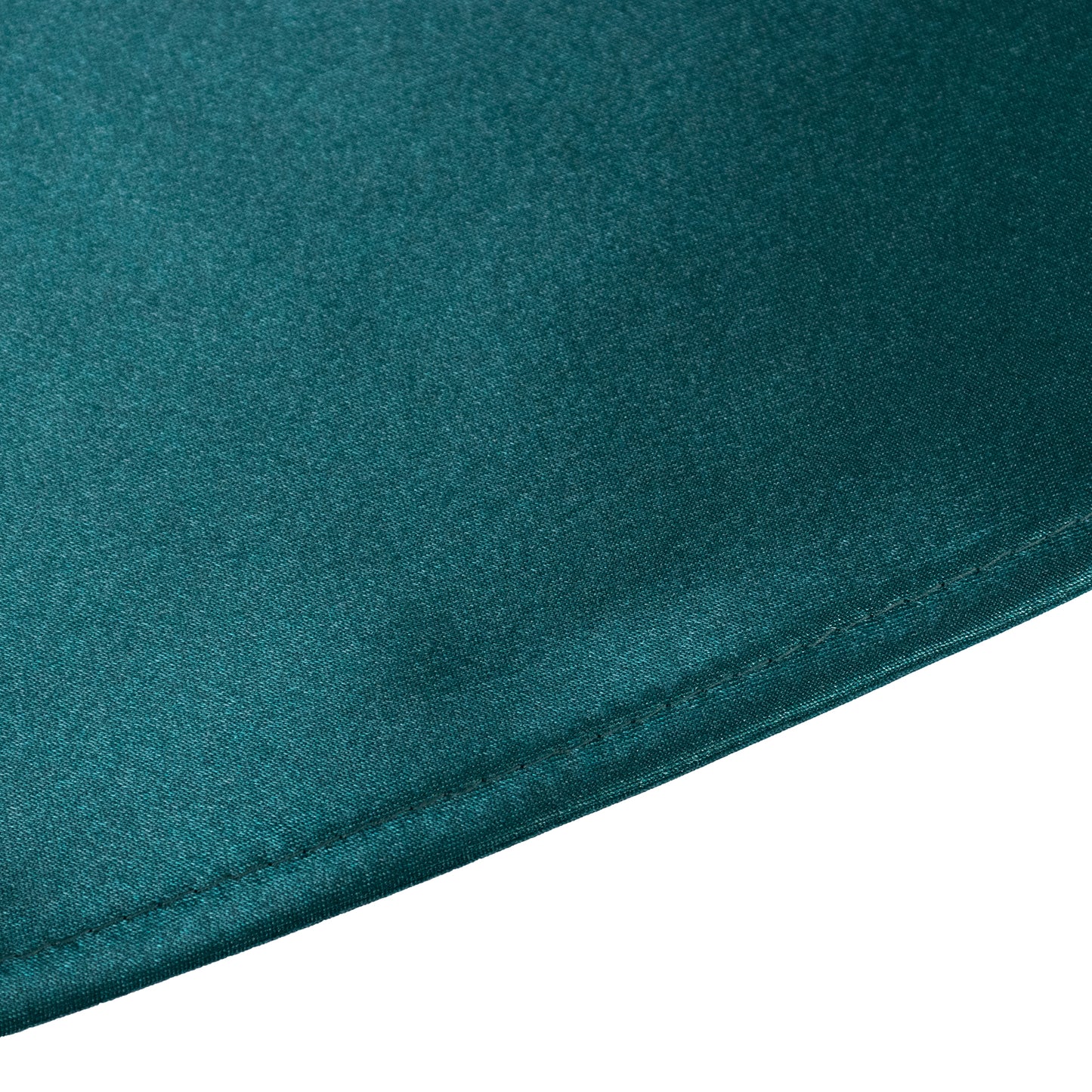 132" Peacock Teal Seamless Satin Round Tablecloth for 6 Foot Table With Floor-Length Drop