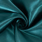 132" Peacock Teal Seamless Satin Tablecloth for 6 Foot Table