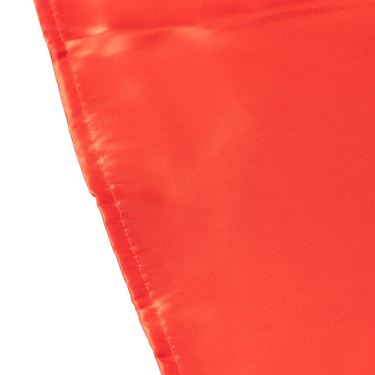 132" Red Seamless Satin Round Tablecloth