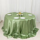 132" Sage Green Seamless Satin Round Tablecloth