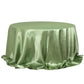 132" Sage Green Seamless Satin Round Tablecloth