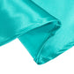 132" Turquoise Seamless Satin Round Tablecloth for 6 Foot Table
