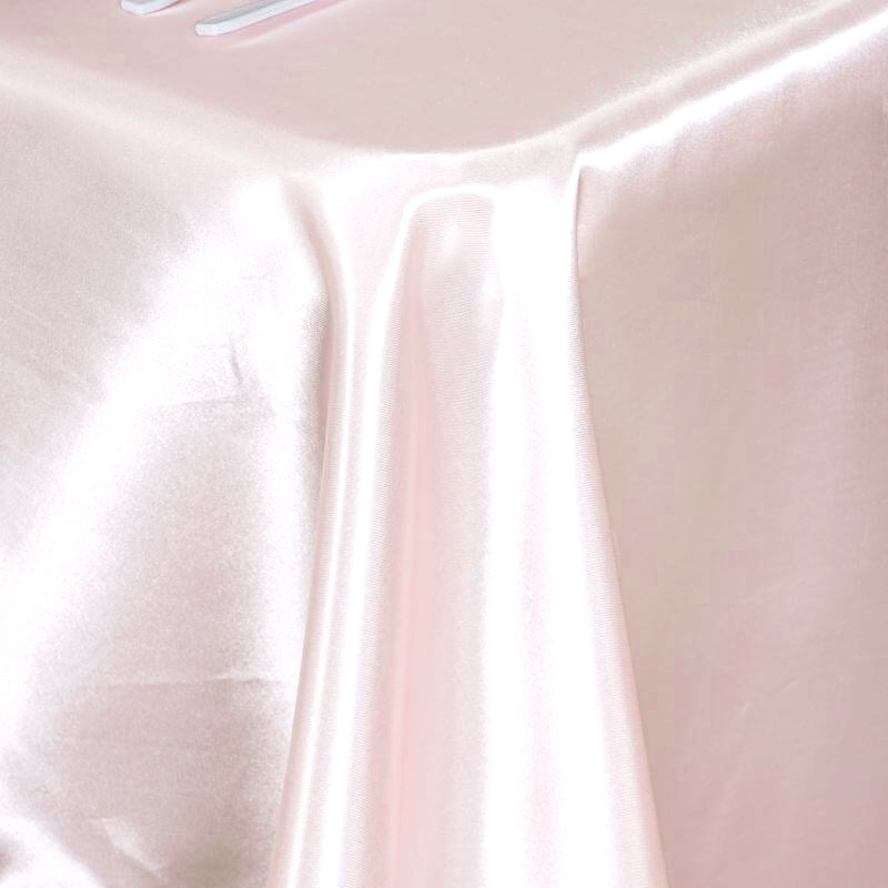 60"x102" Blush Seamless Smooth Satin Rectangular Tablecloth