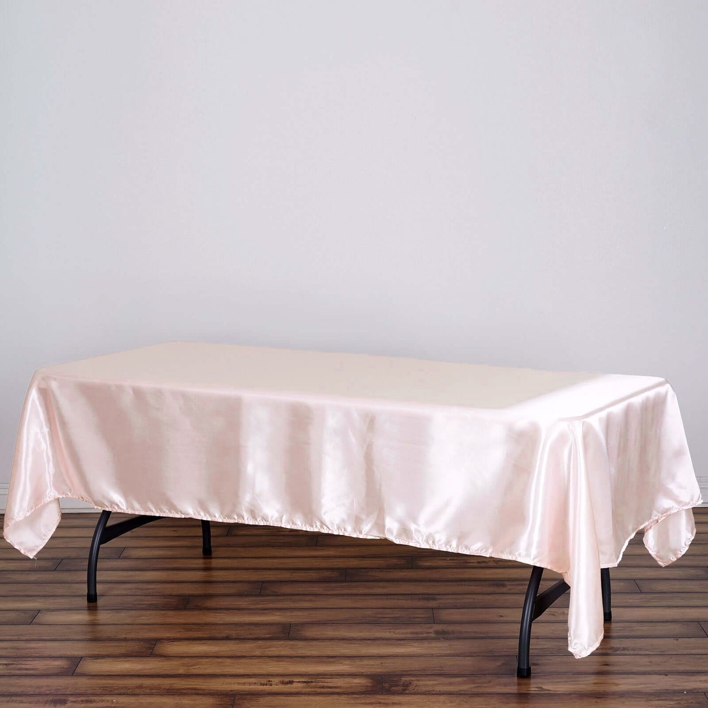 60"x102" Blush Seamless Smooth Satin Rectangular Tablecloth