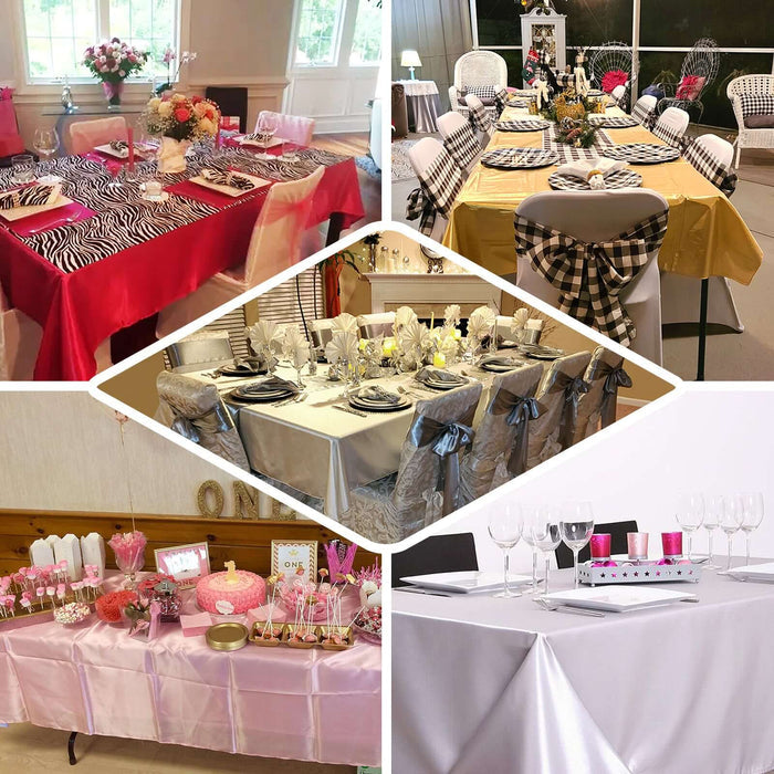 60"x126" Nude Seamless Satin Rectangular Tablecloth