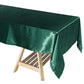 Satin Rectangular Tablecloth in Hunter Emerald Green 60 Inch x 102 Inch