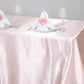 Seamless Rectangular Tablecloth 90 Inch x 132 Inch In Blush Rose Gold Satin 