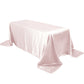 Seamless Rectangular Tablecloth 90 Inch x 132 Inch In Blush Rose Gold Satin 