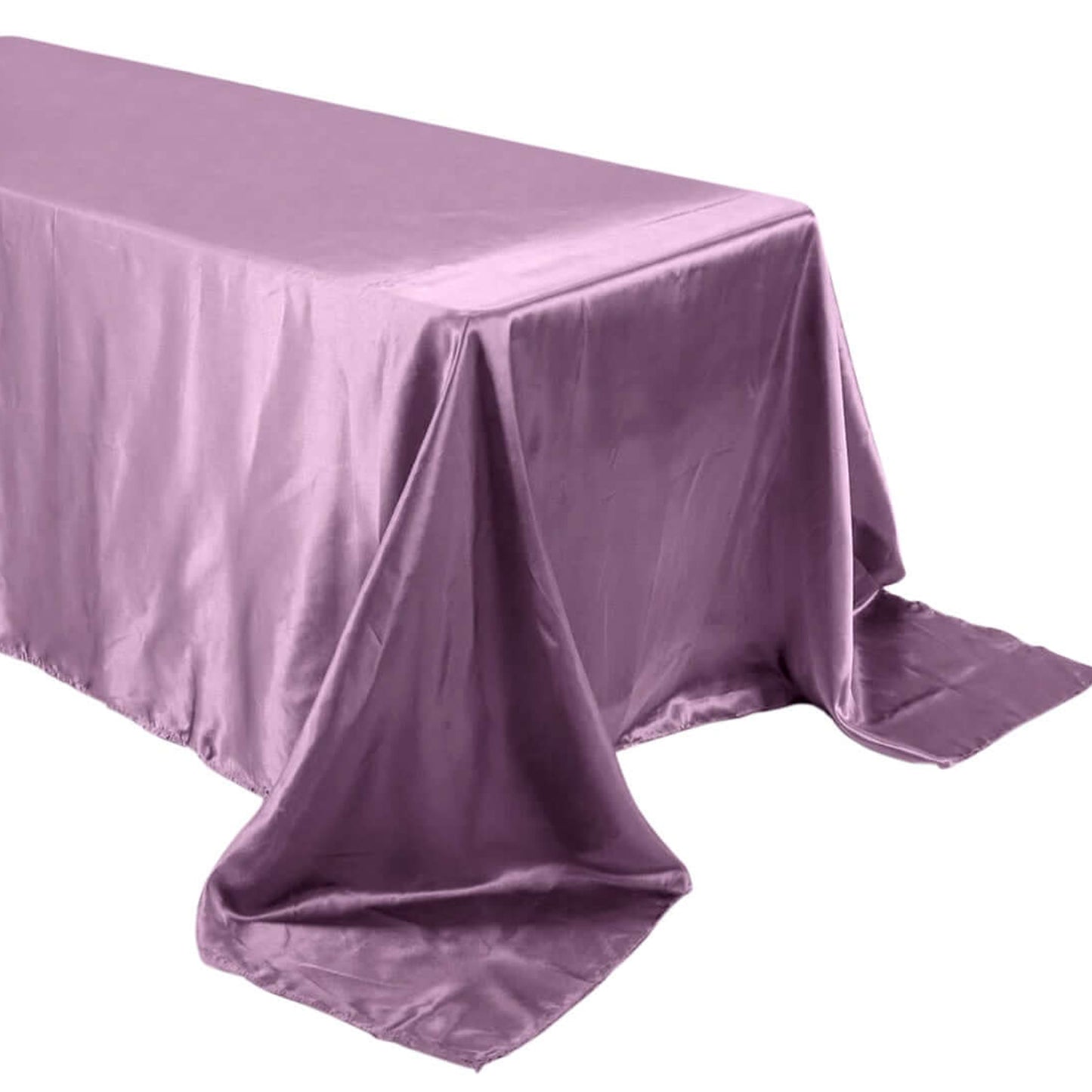 Violet Amethyst 90 Inch By 132 Inch Rectangular Tablecloth In Satin