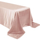 Dusty Rose Rectangular Seamless Satin Tablecloth 90 Inch x 132 Inch