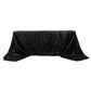 90"x156" Black Metallic Premium Tinsel Shag Rectangular Tablecloth, Shimmery Metallic Fringe Polyester Tablecloth