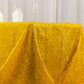 90"x156" Metallic Gold Premium Tinsel Shag Rectangular Tablecloth, Shimmery Metallic Fringe Polyester Tablecloth