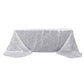 90"x156" Metallic Silver Premium Tinsel Shag Rectangular Tablecloth, Shimmery Metallic Fringe Polyester Tablecloth