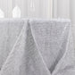 90"x156" Metallic Silver Premium Tinsel Shag Rectangular Tablecloth, Shimmery Metallic Fringe Polyester Tablecloth