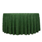 120" Green Fringe Shag Polyester Round Tablecloth