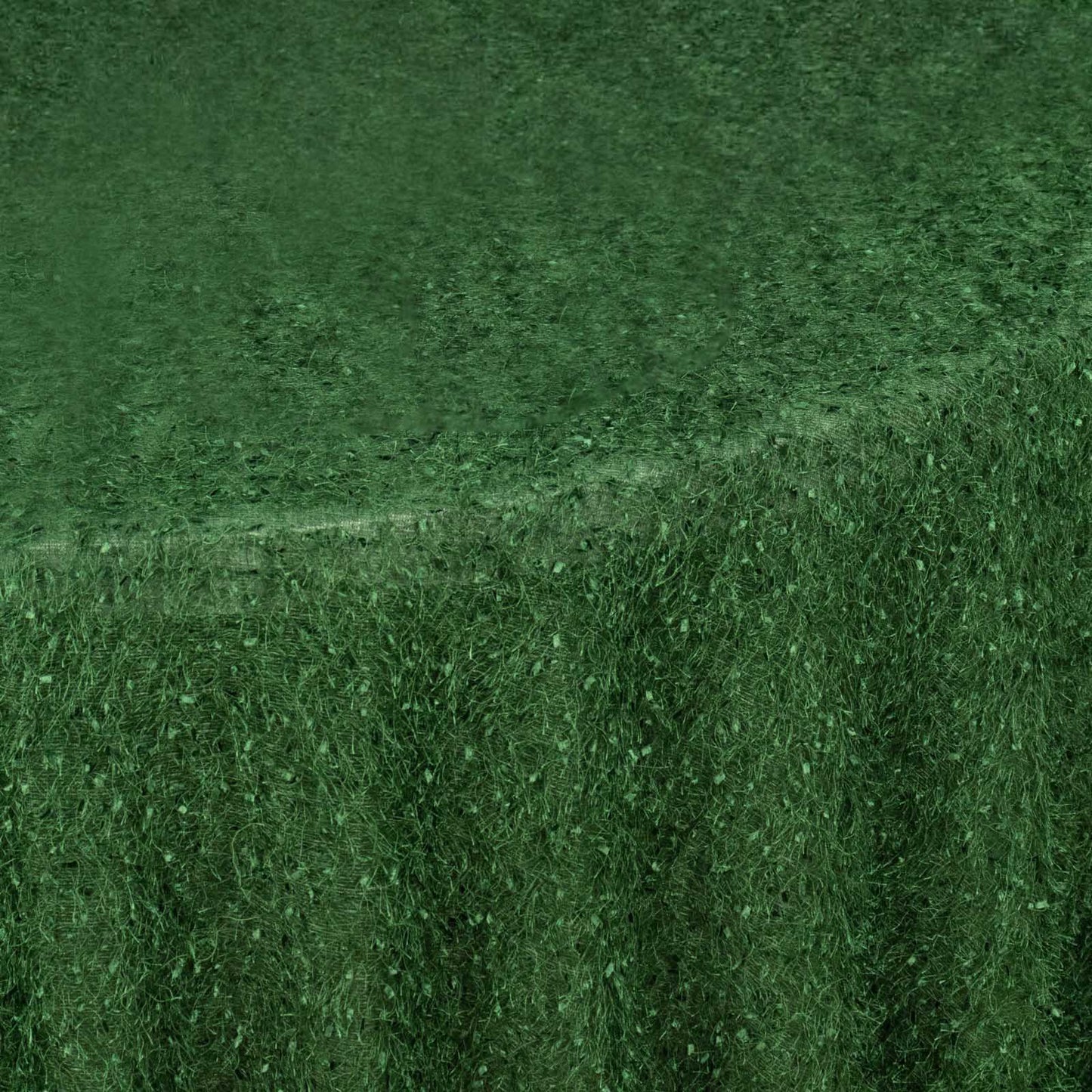 120" Green Fringe Shag Polyester Round Tablecloth