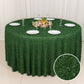 120" Green Fringe Shag Polyester Round Tablecloth