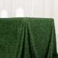 90"x156" green fringe shag polyester rectangular tablecloth