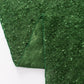 Green fringe shag polyester tablecloth, 90"x156" rectangular shape.