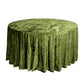 Premium Crushed Velvet 120" Round Tablecloth Dusty Sage Green - Reusable Soft & Stylish Seamless Tab