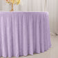 Premium Crushed Velvet 120" Round Tablecloth Lavender Lilac - Reusable Soft & Stylish Seamless Table