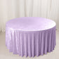 Premium Crushed Velvet 120" Round Tablecloth Lavender Lilac - Reusable Soft & Stylish Seamless Table