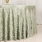 120" Sage Green Premium Crushed Velvet Round Tablecloth