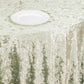120" Sage Green Premium Crushed Velvet Round Tablecloth