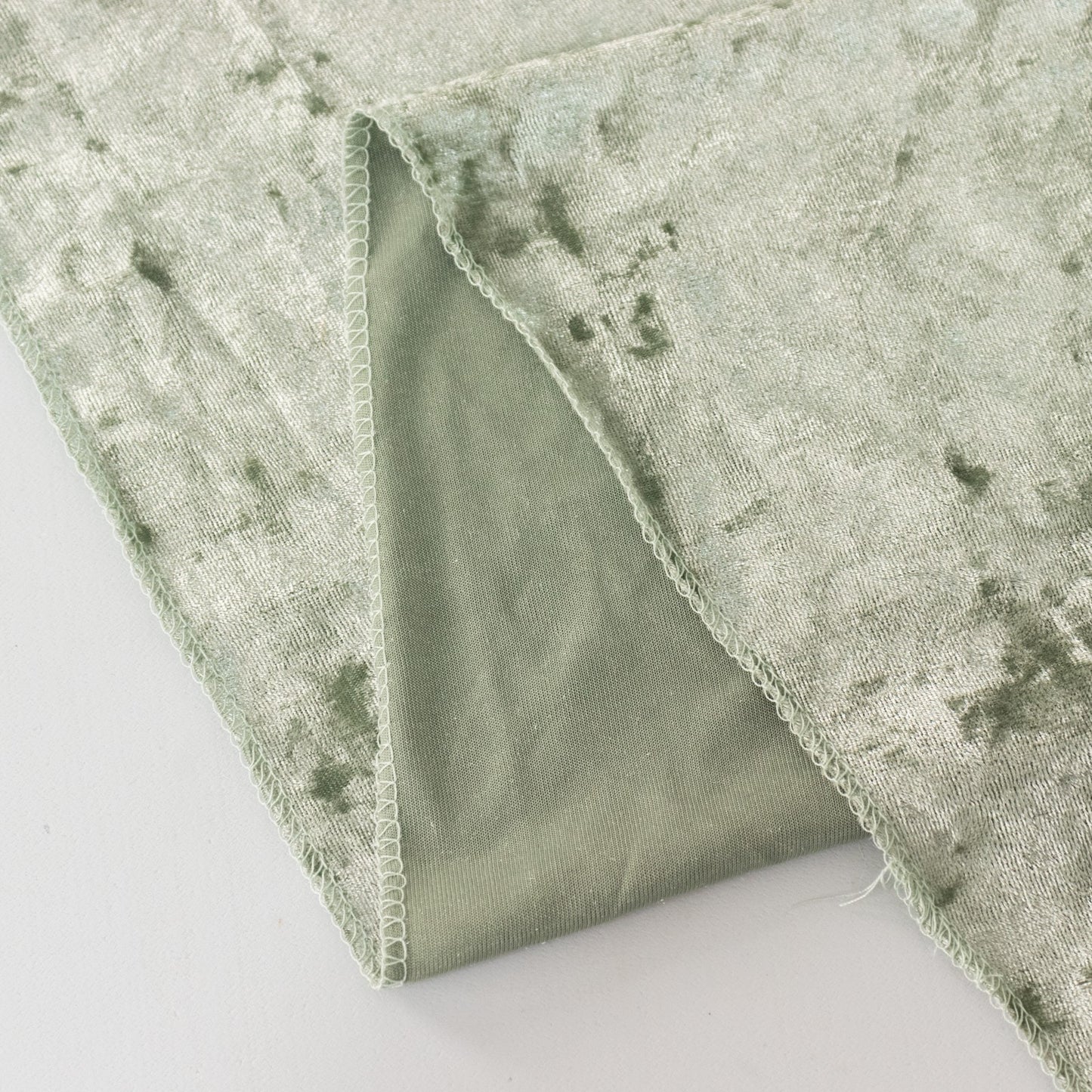 120" Sage Green Premium Crushed Velvet Round Tablecloth