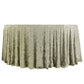Premium Crushed 132" Round Velvet Tablecloth Sage Green - Wrinkle-Resistant Seamless Table Cover