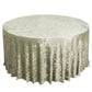 Premium Crushed 132" Round Velvet Tablecloth Sage Green - Wrinkle-Resistant Seamless Table Cover